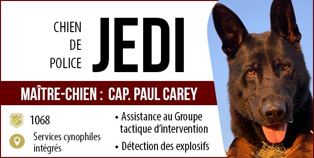 Chien de police - Jedi, Maitre-Chien : Cap. Paul Carey
