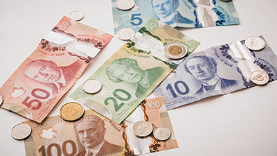 Picture of Canadian currency